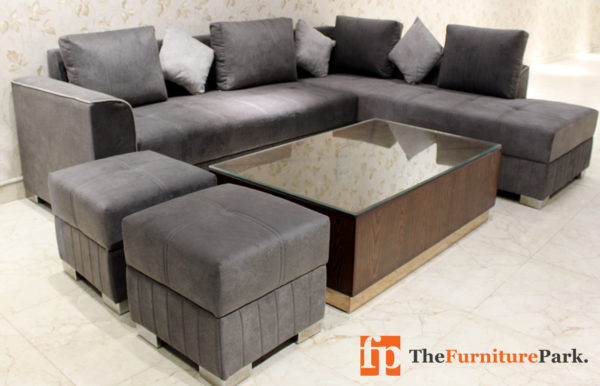 wholesale furniture in Nangloi Plaza Grey L Shape Sofa